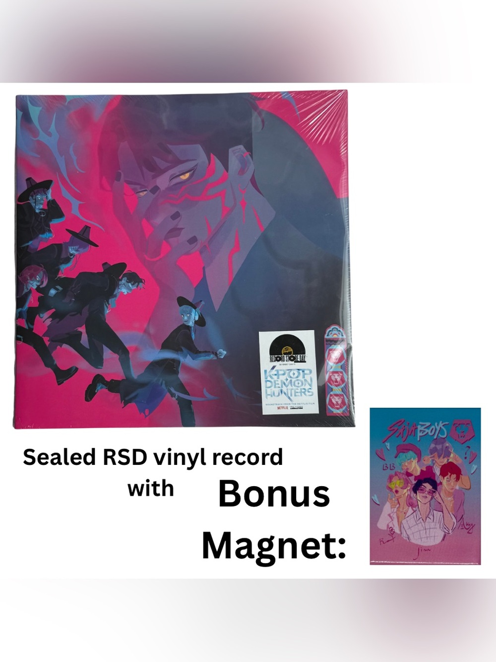 KPop Demon Hunters Saja Boys RSD 2026 Vinyl LP Sealed + BONUS Magnet